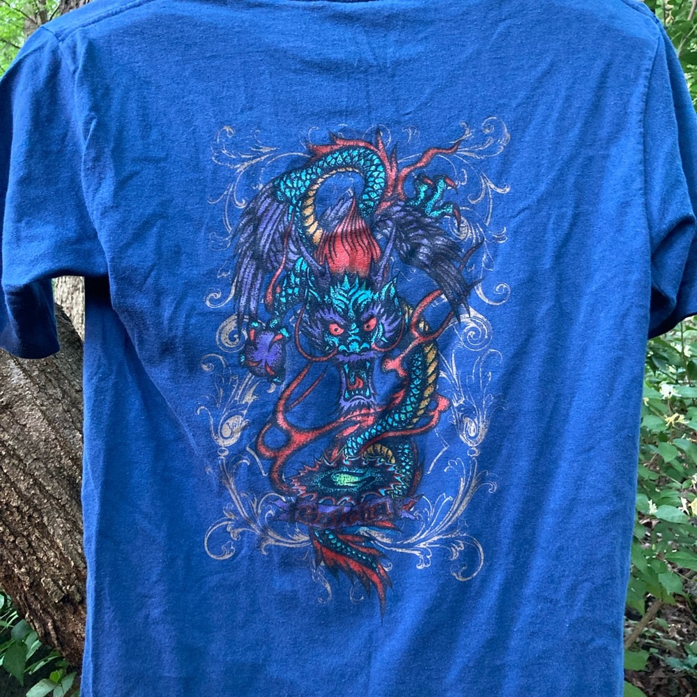 Vintage 1990’s Single Stitch Gotcha Dragon Boys Medium Blue Skateboarding